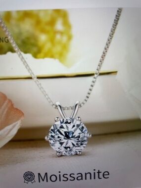 1 Carat Moissanite Necklace